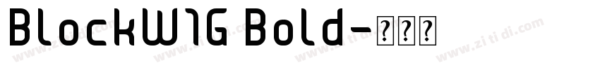 BlockW1G Bold字体转换